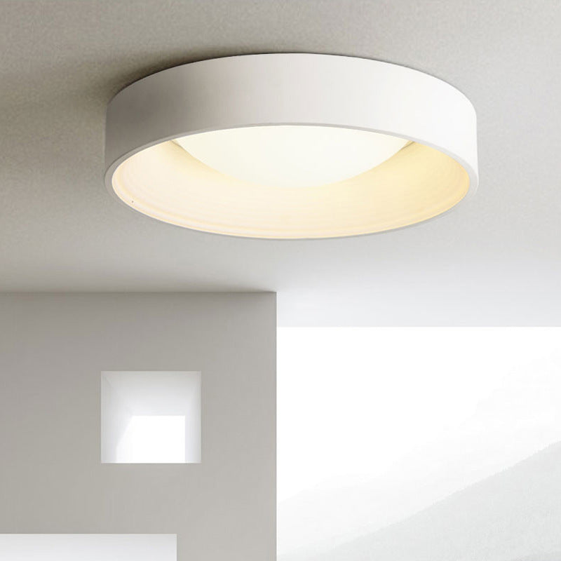Nordic Acrylic Drum Ceiling Light: Grey/White 18’/23.5’ Dia Led Flush Mount