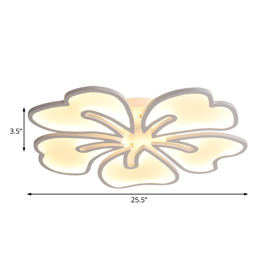 Modern Acrylic Flush Mount Flower Ceiling Lamp Available In 3/4/5-Light Options Warm/White/Natural