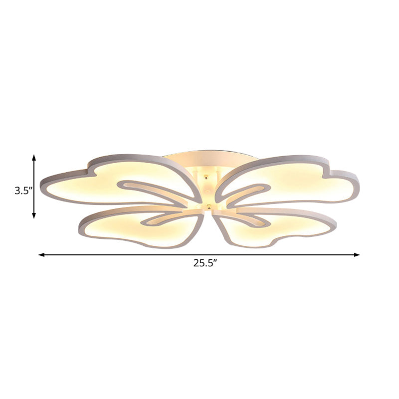 Modern Acrylic Flush Mount Flower Ceiling Lamp Available In 3/4/5-Light Options Warm/White/Natural