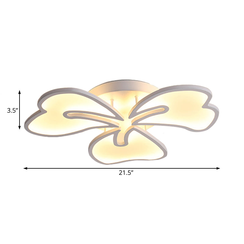 Modern Acrylic Flush Mount Flower Ceiling Lamp Available In 3/4/5-Light Options Warm/White/Natural