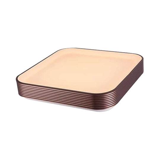 Modern Acrylic Square Ceiling Light - 18’/23.5’ Wide Dark Red Led Flush Mount Fixture