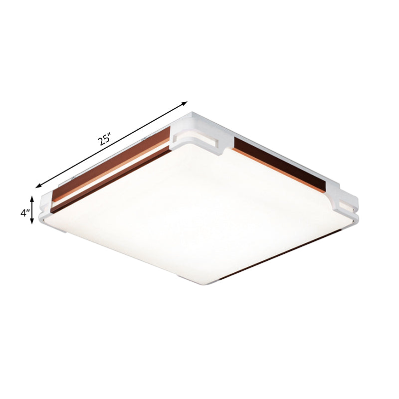 Simplicity Thin Acrylic Ceiling Light - Led Brown Flushmount (20.5’/25’/35’ Wide)