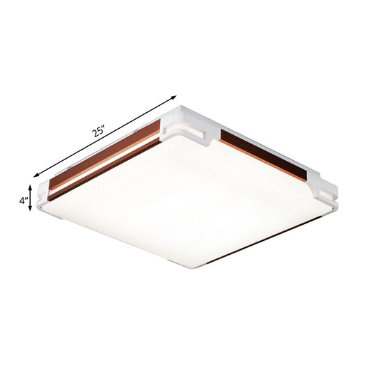 Simplicity Thin Acrylic Ceiling Light - Led Brown Flushmount (20.5’/25’/35’ Wide)
