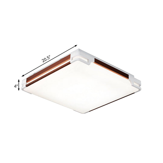 Simplicity Thin Acrylic Ceiling Light - Led Brown Flushmount (20.5’/25’/35’ Wide)
