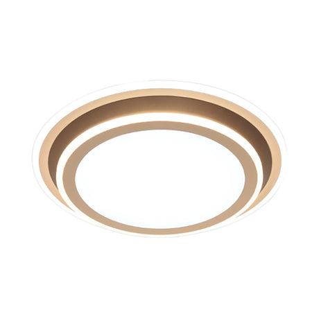 Simple Led Flush Ceiling Light Multi-Layer Acrylic 19.5/32 Wide Warm/White Light. Perfect For