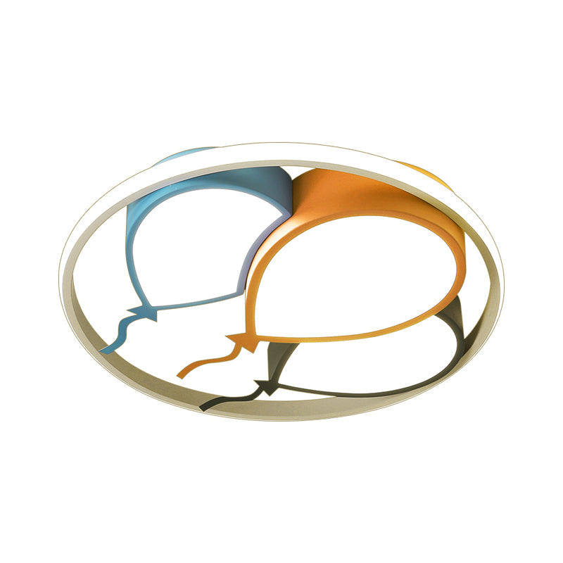 Balloon Design Flushmount Led Light For Kids’ Room - Pink/Yellow Warm/White