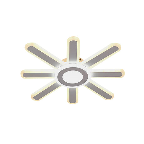 Acrylic Led Flush Mount Ceiling Light – Sun-Like Simplicity 19.5’/23.5’ Wide White - Warm/White