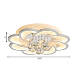 Modern Acrylic Flower Led Ceiling Light - Warm/White 20.5/27/31.5 Wide For Living Room