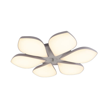 Nordic Petal Acrylic Flush Mount Light Fixture For Bedroom Ceiling - 3/4/5 Heads White