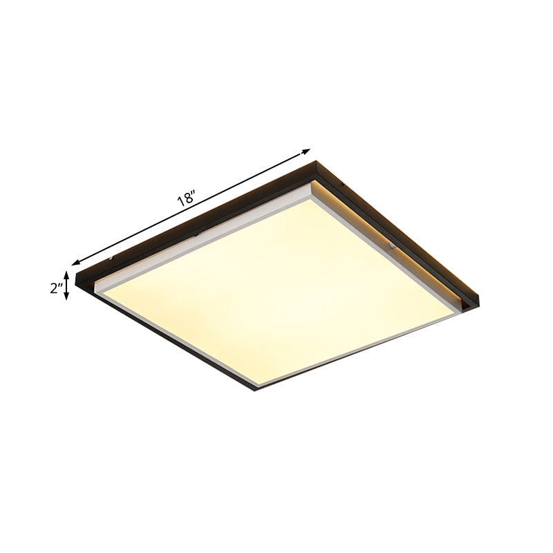 Ultra Thin Acrylic Led Flush Light - Wide Bedroom Ceiling Fixture In Warm/White (18’/21.5’/35.5’)