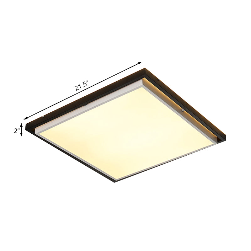 Ultra Thin Acrylic Led Flush Light - Wide Bedroom Ceiling Fixture In Warm/White (18’/21.5’/35.5’)
