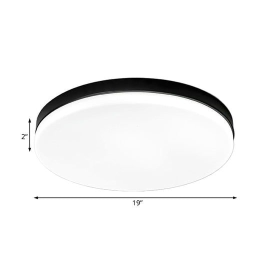 Simplicity Acrylic Flushmount Ceiling Light - Circle Design 11/15/19 Diameter Warm/White Ideal For