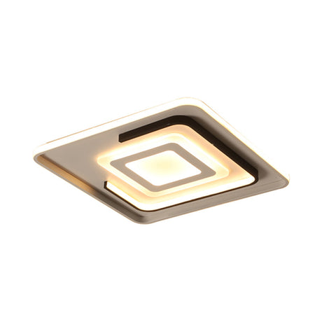 Modern Acrylic Rectangular Led Ceiling Lamp For Living Room - Warm/White Light 18’/21.5’/35.5’ Wide
