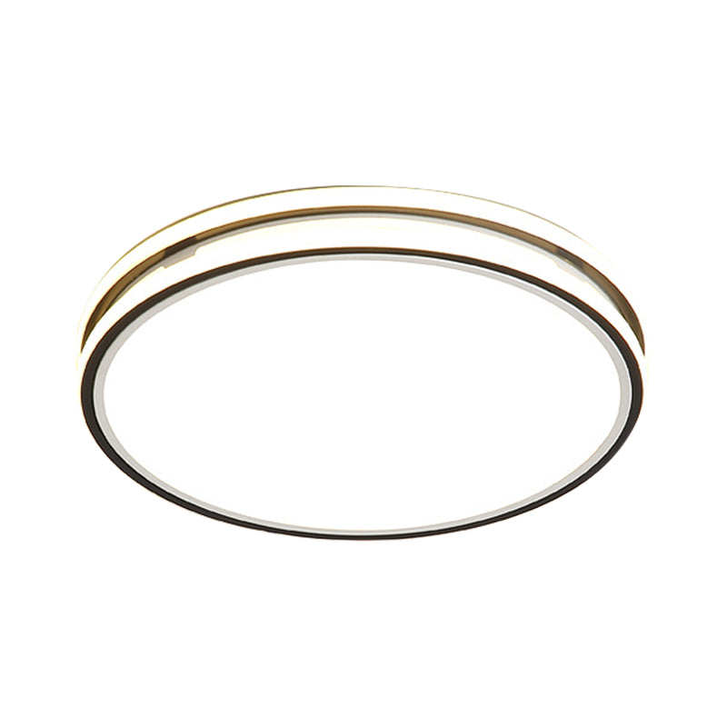 Modern Acrylic Flush Mount Ceiling Light - 16’/19.5’ Dia Warm/White Led Bedroom Lighting White / 16’