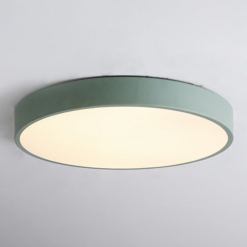 Modern Led Flush Mount Ceiling Light For Minimalist Bedrooms Green / 12’ Remote Control Stepless
