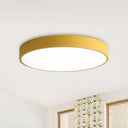 Modern Led Flush Mount Ceiling Light For Minimalist Bedrooms Orange / 12’ White