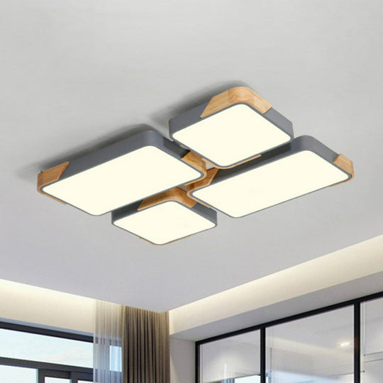 Nordic Splicing Flush Mount Led Ceiling Light For Living Room Acrylic Design