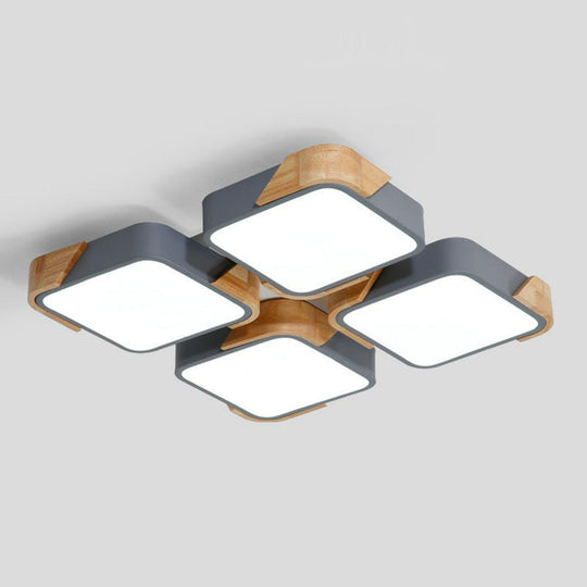 Nordic Splicing Flush Mount Led Ceiling Light For Living Room Acrylic Design