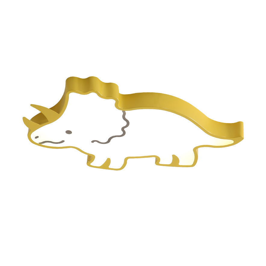 Roaring Fun: Dinosaur Design Led Flush Pendant Light For Kids’ Rooms Ceiling