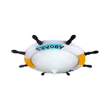 Nautical Style Led Living Room Flush Ceiling Light With Acrylic Shade - White Mount Lighting