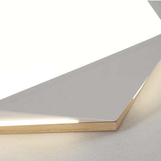 Pentagon Led Flush Mount Lamp In Acrylic White/Blue/Green - 12.5’/16.5’/20.5’ Wide