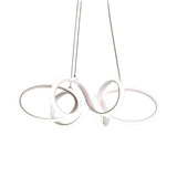 Modern White Curve Chandelier Led Pendant Light Fixture For Bedroom