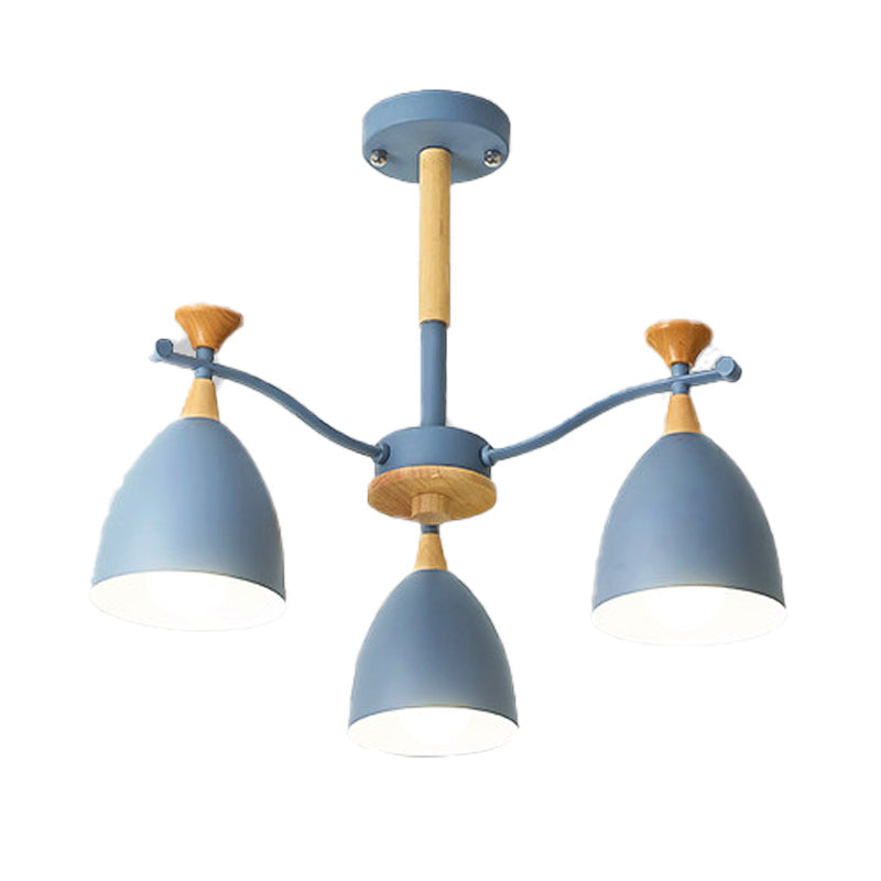 Modern Cone Chandelier Pendant Light - Metal Hanging Ceiling For Bedroom (3/6/8 Lights)