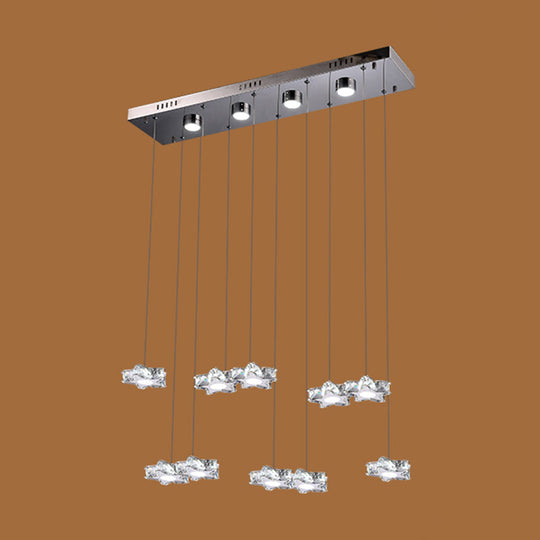 K9 Crystal Star Led Ceiling Light - Minimalist Stainless-Steel Pendant 10 / Clear