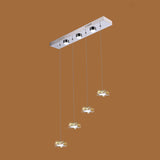 Modern K9 Crystal Star Pendant Ceiling Light With Led And Stainless-Steel Design 4 / Clear