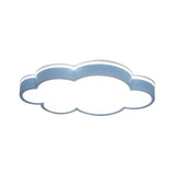 Cartoon Style Led Pendant Light For Bedroom Ceiling - Yellow/White Cloud Shade Acrylic And Metal