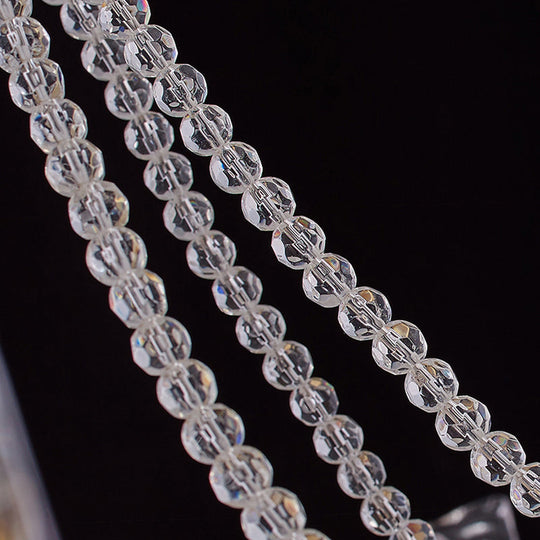 Simplicity Crystal Chandelier With Beaded Pendant - Brass Finish 6/8 Heads Ideal For Living Room