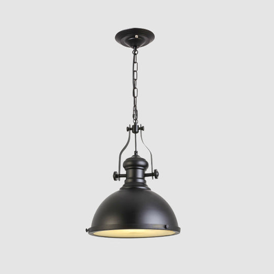 Black Dome Pendant Light Fixture For Dining Room And Warehouse