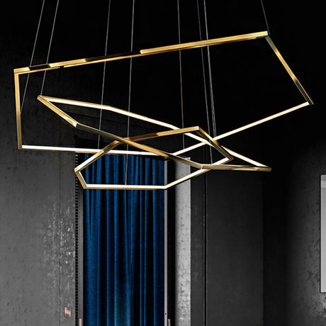 Minimalist 3-Tier Led Pendant Chandelier In Light Wood And Acrylic With Warm/Natural