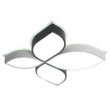 Minimalist Acrylic Shaded Led Flush Mount Ceiling Light 18/23.5 Wide Black And White Leaf Design