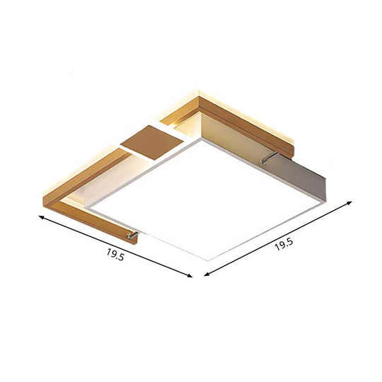 Modernist Black/Gold Led Flush Mount Lamp - 16’/19.5’/35.5’ Wide Iron Ceiling Fixture For