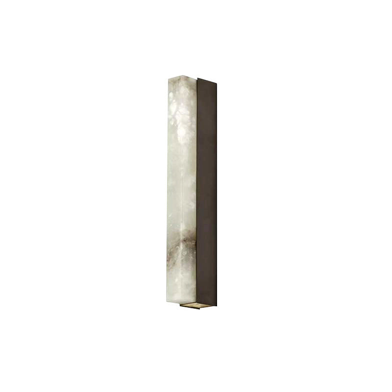 Led Wall Lighting Simplicity: Rectangular Mica Living Room Sconce