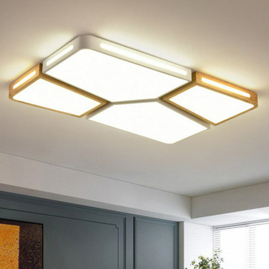 Modern Macaron Flush Mount Led Ceiling Light For Living Room