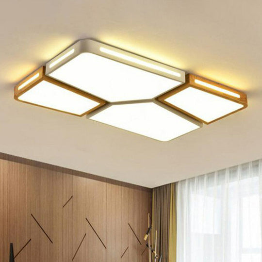 Modern Macaron Flush Mount Led Ceiling Light For Living Room