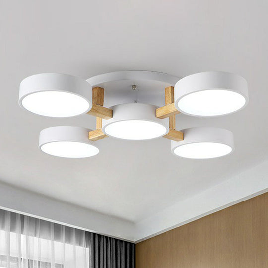 Acrylic Nordic Style Flush Mount Ceiling Light For Living Room