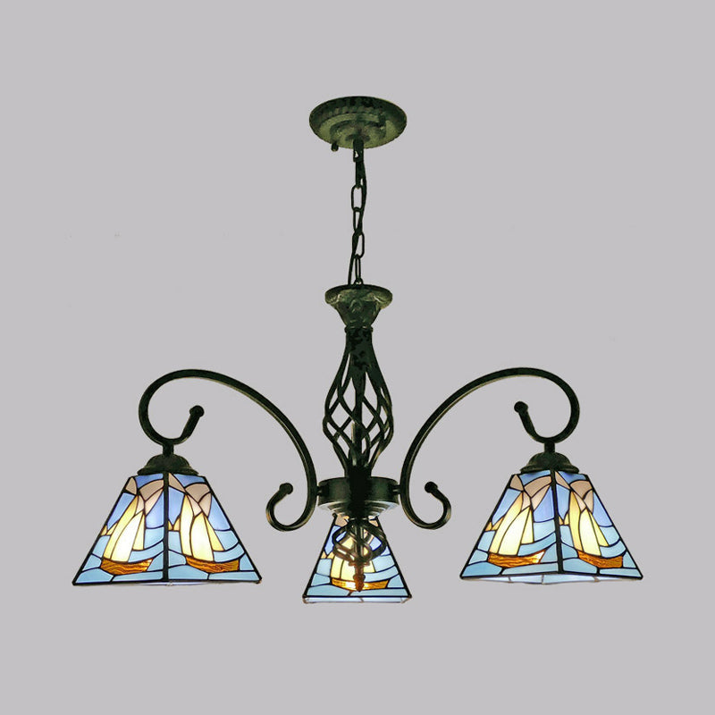 Stained Glass Chandelier Pendant For Traditional Dining Rooms