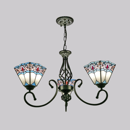 Stained Glass Chandelier Pendant For Traditional Dining Rooms