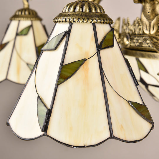 Classic Hand Cut Glass Beige Pendant Chandelier With Scalloped Edge

Note: Its Important To Include