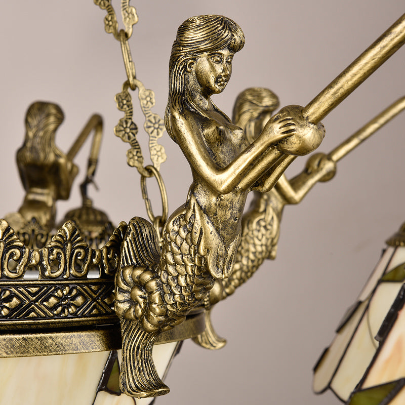 Classic Hand Cut Glass Beige Pendant Chandelier With Scalloped Edge

Note: Its Important To Include