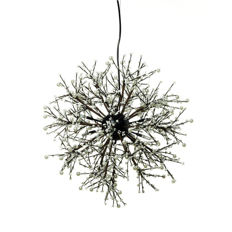Modern Led Chandelier Lamp: Black Metal Ceiling Pendant Light 23.5’/31.5’ Wide Dendritic Design
