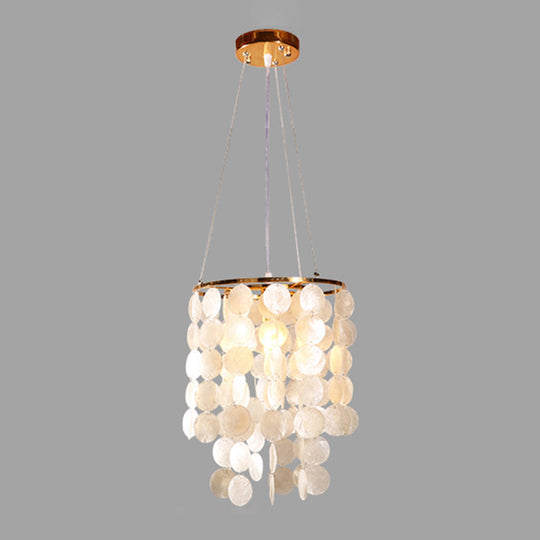 Minimalist Shell Gold Pendant Light - Elegant Dining Room Chandelier