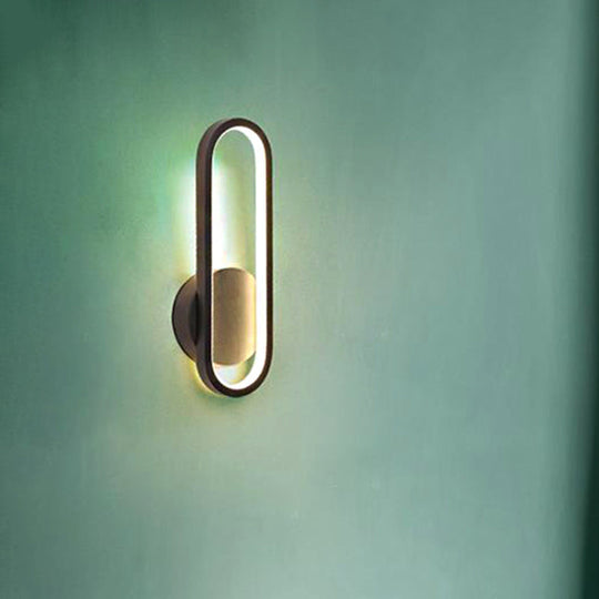 Minimal Acrylic Led Wall Sconce - Black/White Living Room Lighting White/Warm Light