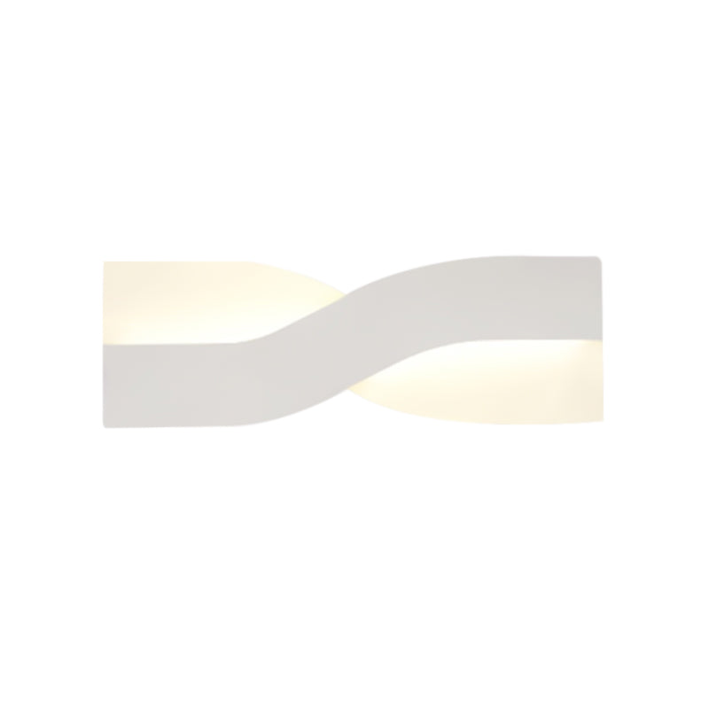 Modern Twisted Sconce Led Wall Mounted Light Fixture In Gold - Warm White