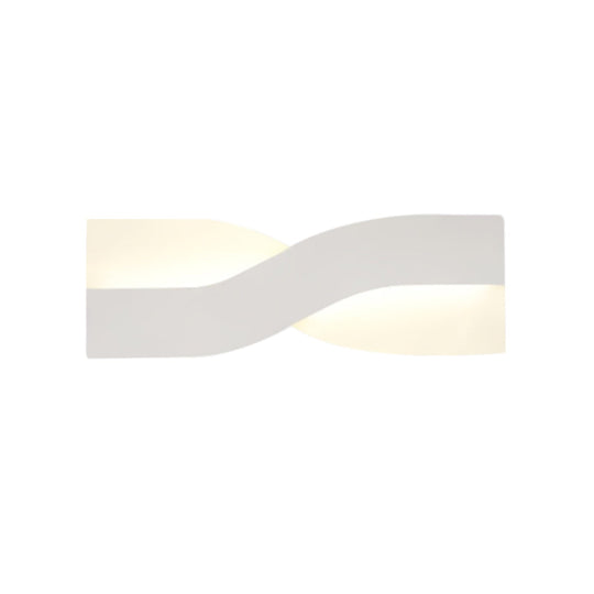 Modern Twisted Sconce Led Wall Mounted Light Fixture In Gold - Warm White