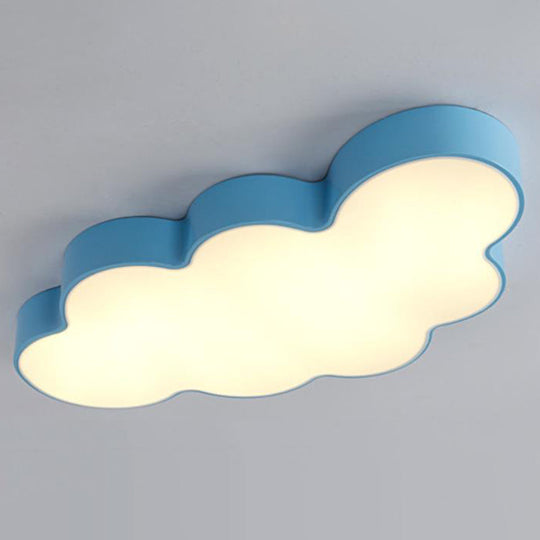 Metallic Cloud Flush Mount Led Light For Kid’s Room Ceiling