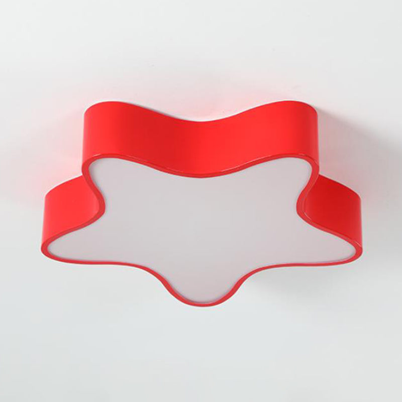 Starfish Cartoon Led Flush Ceiling Light For Kindergarten - Acrylic Mount Fixture
